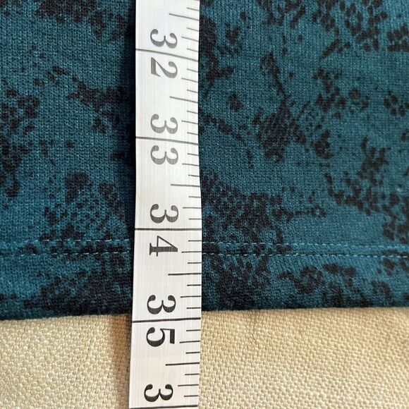 NINE WEST XXL DARK GREEN Black Snake Long Puff Balloon Sleeve Sweater Dress - Picture 12 of 13